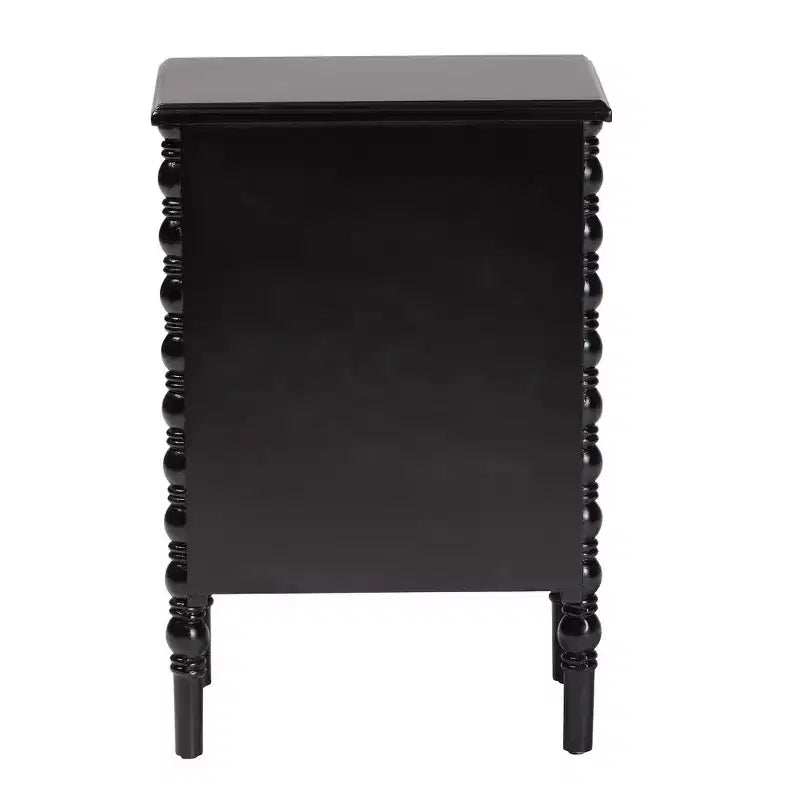 Table d'appoint à 3 tiroirs Baxton Studio Malinda en bois avec pieds fuseau