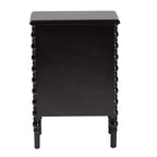 Table d'appoint à 3 tiroirs Baxton Studio Malinda en bois avec pieds fuseau