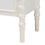Table d'appoint à 3 tiroirs Baxton Studio Malinda en bois avec pieds fuseau