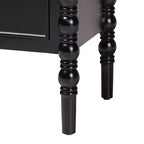 Table d'appoint à 3 tiroirs Baxton Studio Malinda en bois avec pieds fuseau