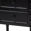 Baxton Studio Malinda Wood 3 Drawer End Table with Spindle Legs