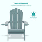 Bonosuki Lot de 2 chaises pliantes Adirondack pour patio et brasero