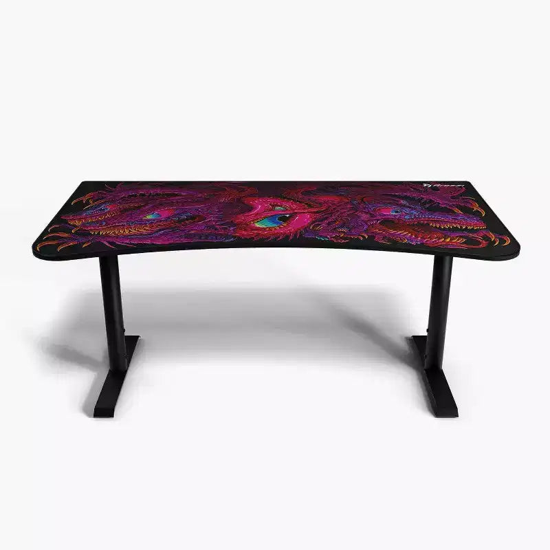Tapis de souris lavable Arozzi Special Edition Ultrawide Curved Gaming and Office Desk et 3 découpes personnalisées pour support d'écran avec gestion des câbles