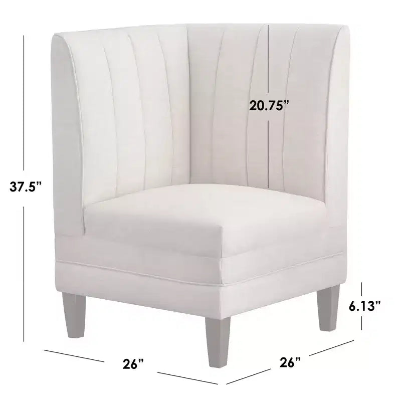 Chaise d'angle pour coin-repas à dossier rainuré Kerrington Lifestorey