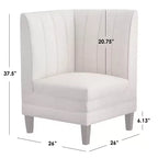 Chaise d'angle pour coin-repas à dossier rainuré Kerrington Lifestorey