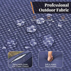 Ensemble de salle à manger d'extérieur 9 pièces en rotin avec trou pour parasol