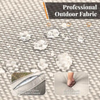 Ensemble de salle à manger d'extérieur 9 pièces en rotin avec trou pour parasol