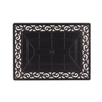Ensemble table brasero en aluminium noir avec quatre fauteuils de club