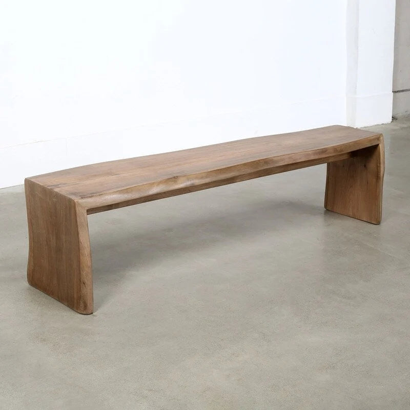Banc en Noyer Naturel à Bord Brut de 70 Pouces de Long (Profondeur d'environ 13,7 à 16 Pouces) - S/O