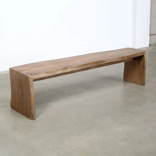 Banc en Noyer Naturel à Bord Brut de 70 Pouces de Long (Profondeur d'environ 13,7 à 16 Pouces) - S/O