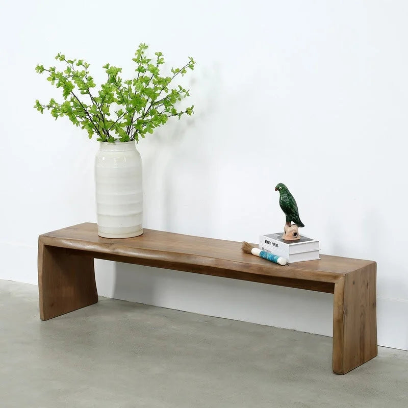 Banc en Noyer Naturel à Bord Brut de 70 Pouces de Long (Profondeur d'environ 13,7 à 16 Pouces) - S/O