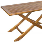 HomeRoots 43 Table de pique-nique pliante extérieure en bois massif marron
