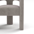 Chaise de salle à manger SEYNAR Modern Glam en velours, chaise d'appoint à dossier ouvert, lot de 6