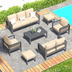 AECOJOY Ensemble de 7 Meubles de Jardin en Aluminium pour Extérieur