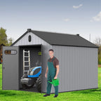 Abri de jardin en résine toutes saisons avec plancher, 1,8 m x 1,2 m/1,8 m x 2,4 m/2,4 m x 1,8 m/2,4 m x 3 m, Spire Tool Shed