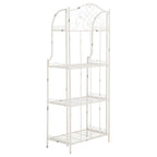 SAFAVIEH Bryn Étagère de boulanger d'extérieur victorienne en fer forgé à 4 niveaux - 63,5 cm l x 38,1 cm P x 160 cm H - 25L x 15P x 63H