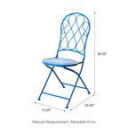 Ensemble bistrot pliant en métal Glitzhome pour extérieur, 3 pièces, table et chaises de patio