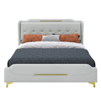 Lit rembourré moderne en cuir PU Uphou par Christopher Knight Home