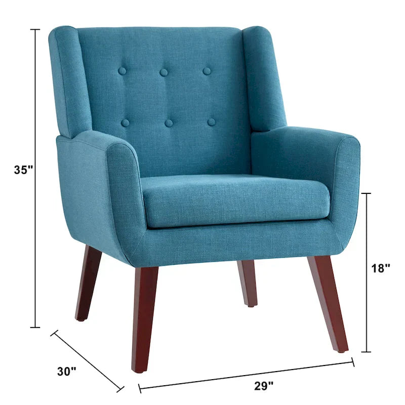 Lot de 2 fauteuils d'appoint modernes capitonnés HUIMO