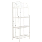 SAFAVIEH Bryn Étagère de boulanger d'extérieur victorienne en fer forgé à 4 niveaux - 63,5 cm l x 38,1 cm P x 160 cm H - 25L x 15P x 63H