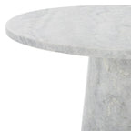 Table d'appoint ronde haute en marbre SAFAVIEH Couture Ghicu - 56 cm L x 53 cm P x 61 cm H - 21Wx21Dx24H