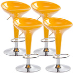 Tabouret de bar pivotant en plastique chromé réglable en hauteur