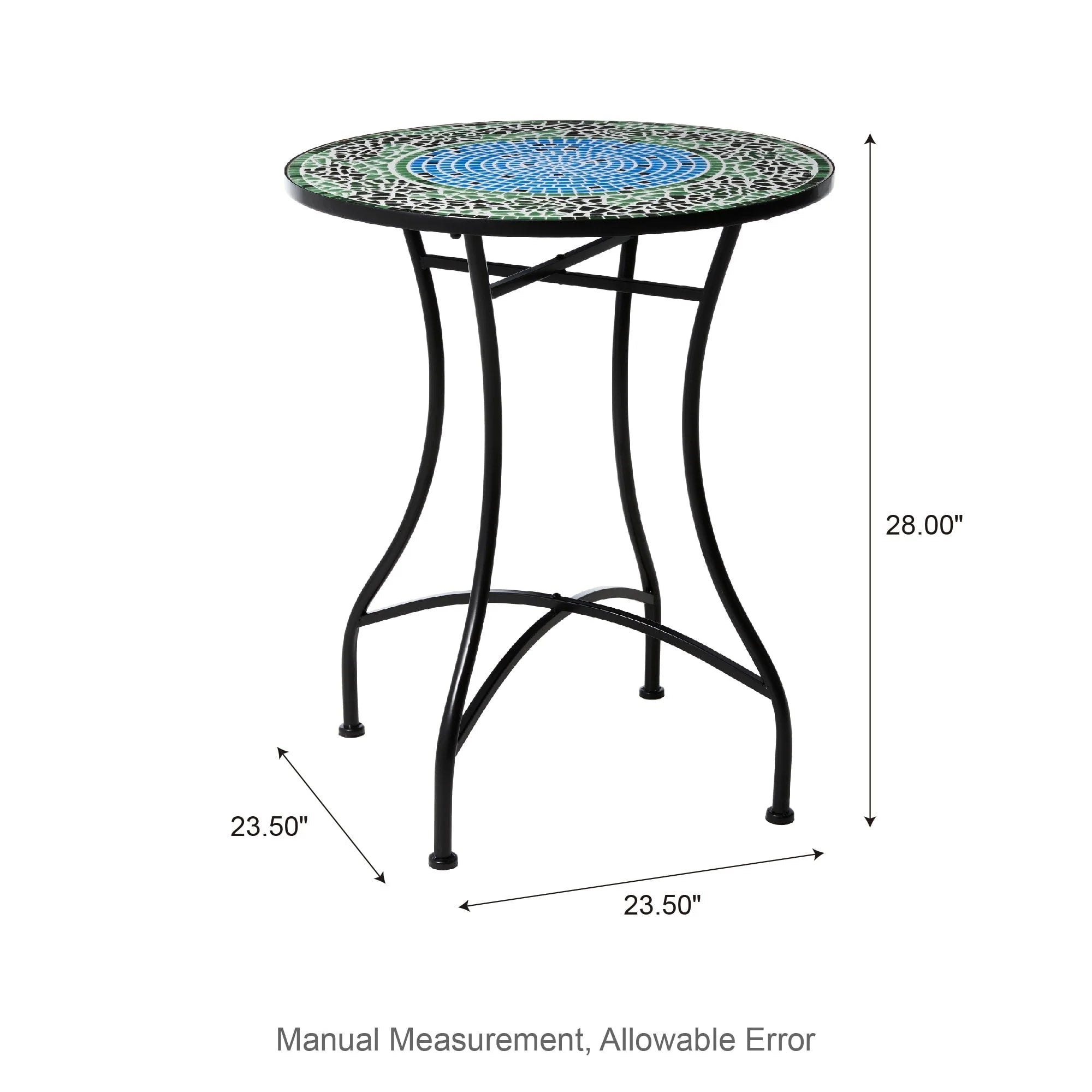 Ensemble bistrot pliant en métal Glitzhome pour extérieur, 3 pièces, table et chaises de patio