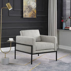 Fauteuil club moderne HomePop rembourré avec cadre en métal