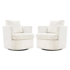Fauteuils pivotants modernes Chenille pour salon